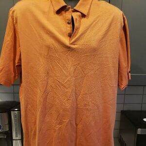 NIKE TIGER‎ WOODS  GOLF POLO SHIRT Sz Mens L Orange